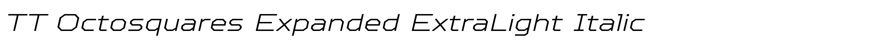 TT Octosquares Expanded ExtraLight Italic